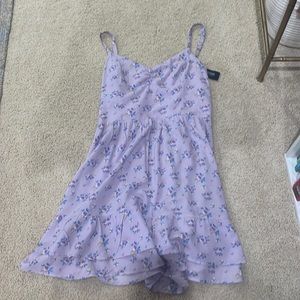 Hollister floral flowy purple day dress